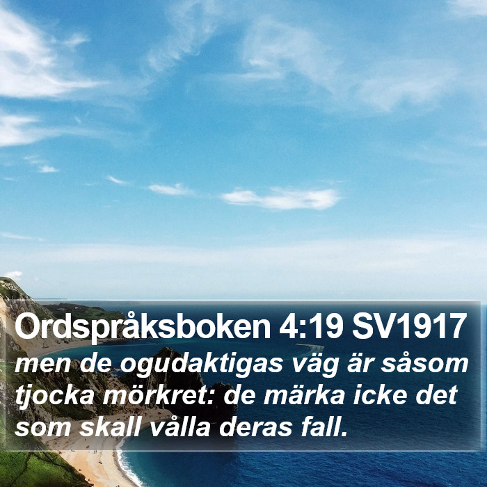 Ordspråksboken 4:19 SV1917 Bible Study