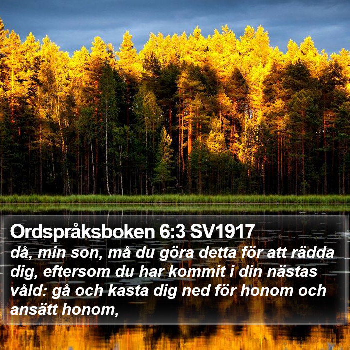 Ordspråksboken 6:3 SV1917 Bible Study