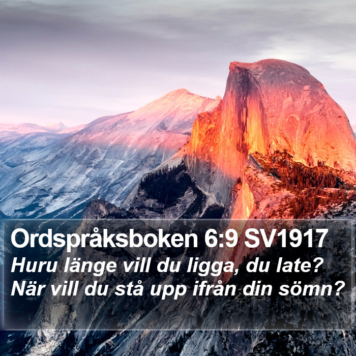 Ordspråksboken 6:9 SV1917 Bible Study