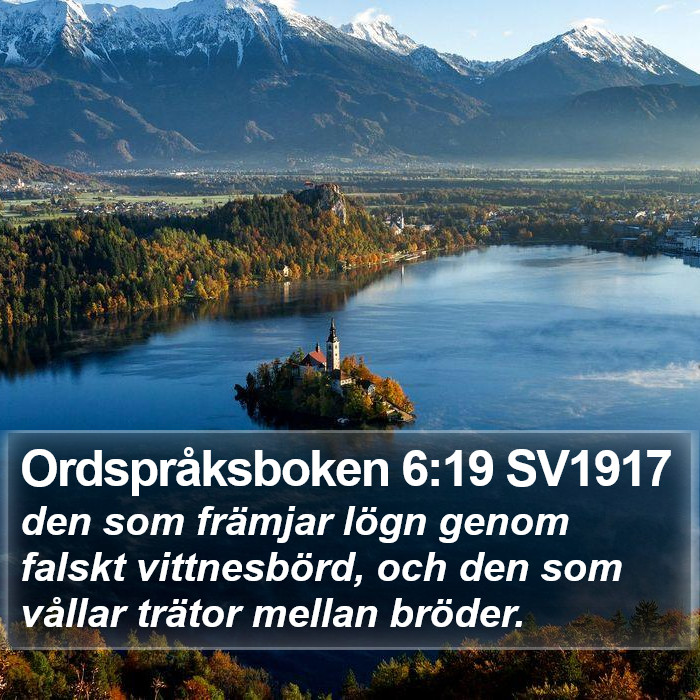 Ordspråksboken 6:19 SV1917 Bible Study