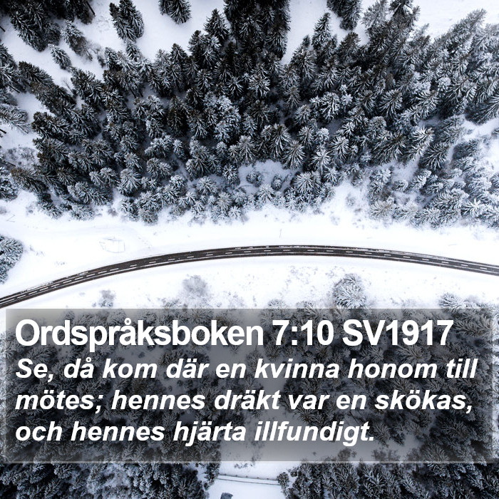 Ordspråksboken 7:10 SV1917 Bible Study