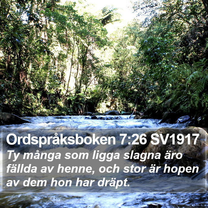 Ordspråksboken 7:26 SV1917 Bible Study