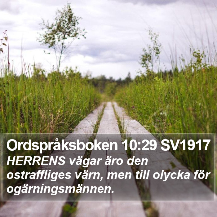 Ordspråksboken 10:29 SV1917 Bible Study