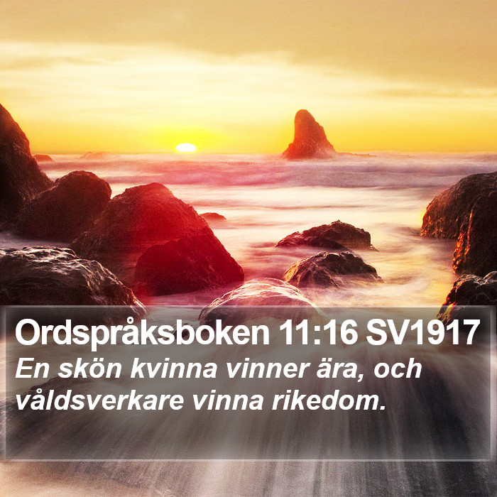 Ordspråksboken 11:16 SV1917 Bible Study