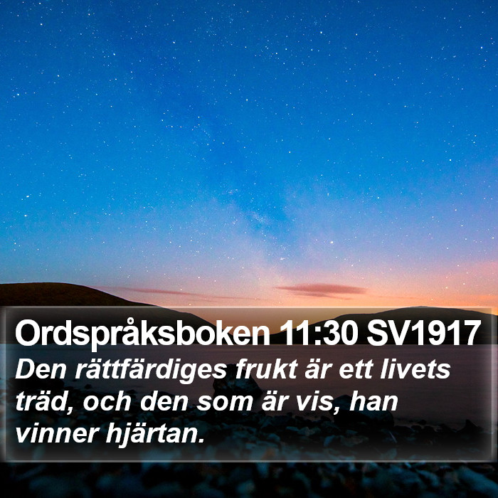 Ordspråksboken 11:30 SV1917 Bible Study