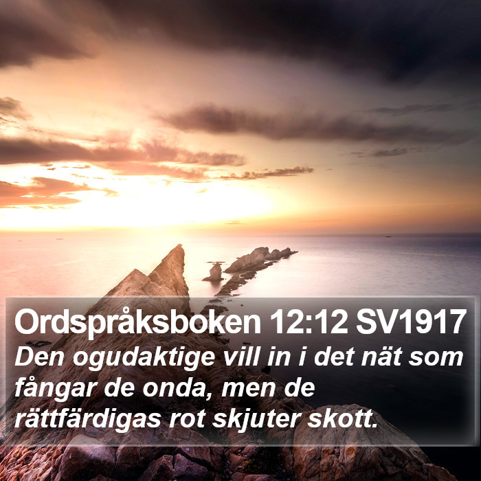 Ordspråksboken 12:12 SV1917 Bible Study