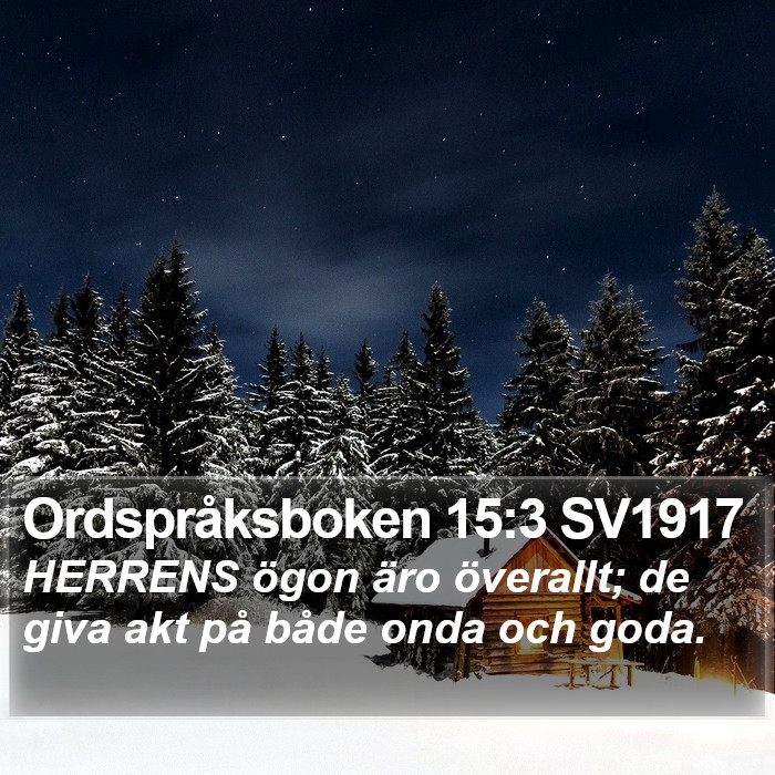 Ordspråksboken 15:3 SV1917 Bible Study