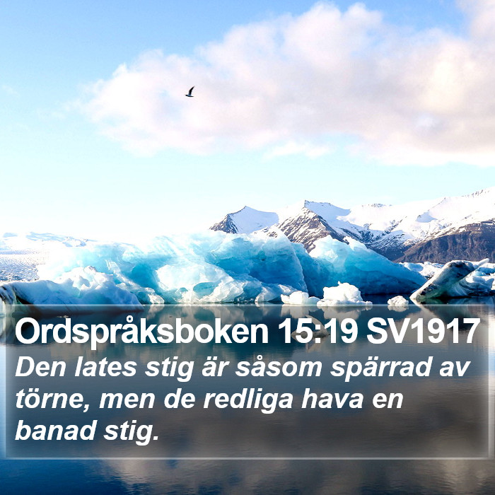 Ordspråksboken 15:19 SV1917 Bible Study