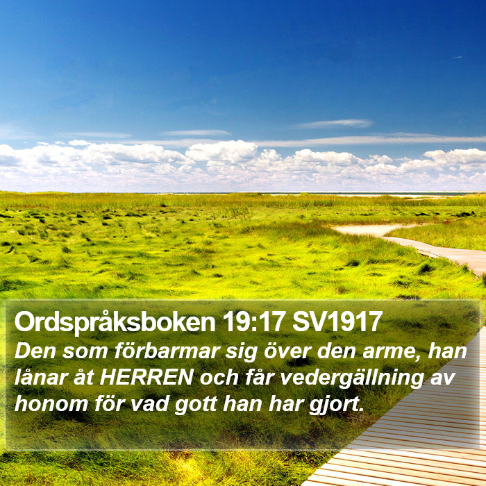 Ordspråksboken 19:17 SV1917 Bible Study