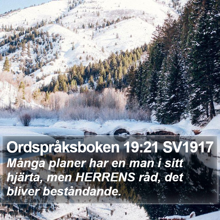 Ordspråksboken 19:21 SV1917 Bible Study