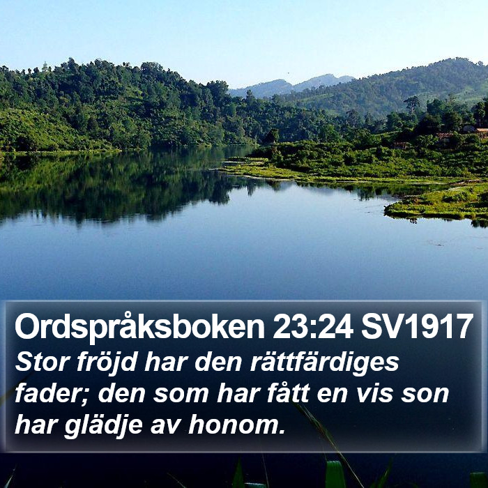 Ordspråksboken 23:24 SV1917 Bible Study