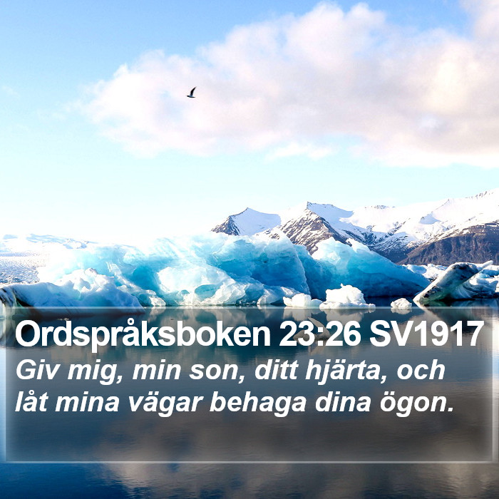 Ordspråksboken 23:26 SV1917 Bible Study