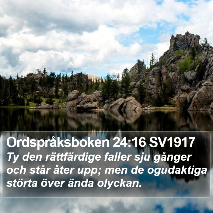 Ordspråksboken 24:16 SV1917 Bible Study