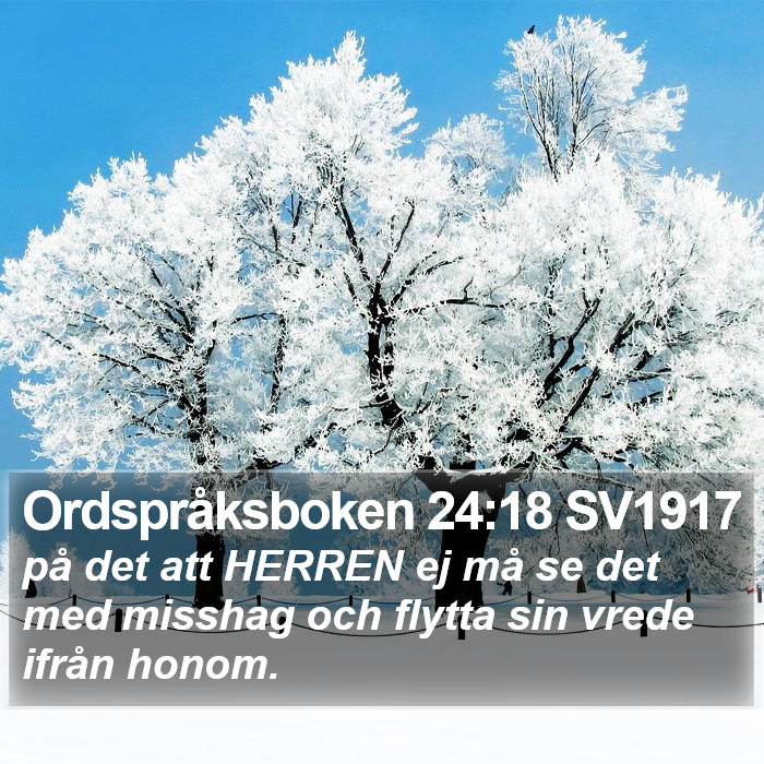 Ordspråksboken 24:18 SV1917 Bible Study