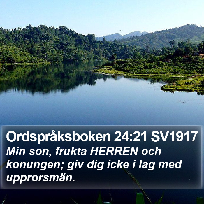 Ordspråksboken 24:21 SV1917 Bible Study