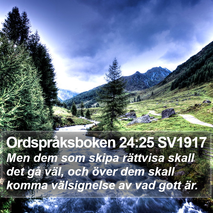 Ordspråksboken 24:25 SV1917 Bible Study