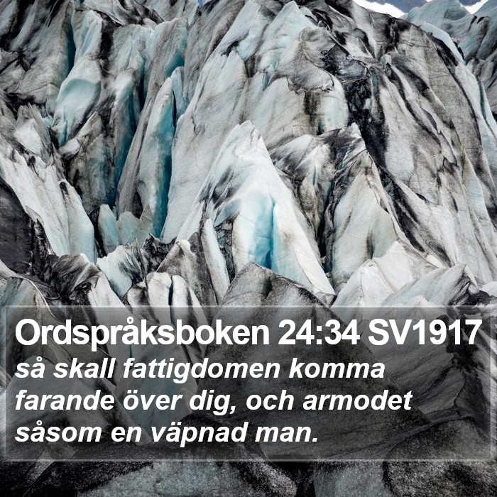 Ordspråksboken 24:34 SV1917 Bible Study