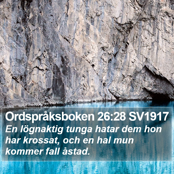 Ordspråksboken 26:28 SV1917 Bible Study