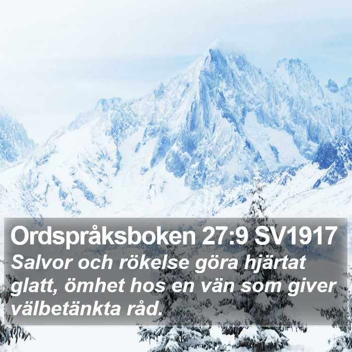 Ordspråksboken 27:9 SV1917 Bible Study