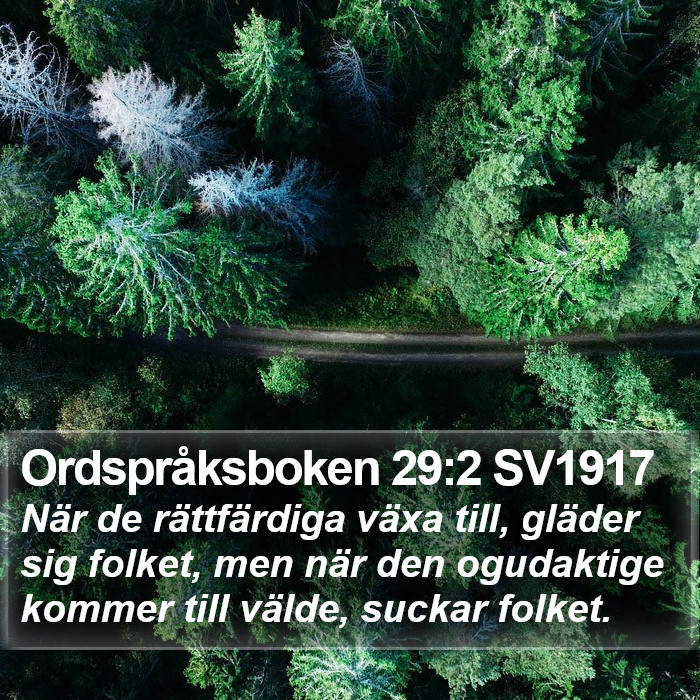 Ordspråksboken 29:2 SV1917 Bible Study