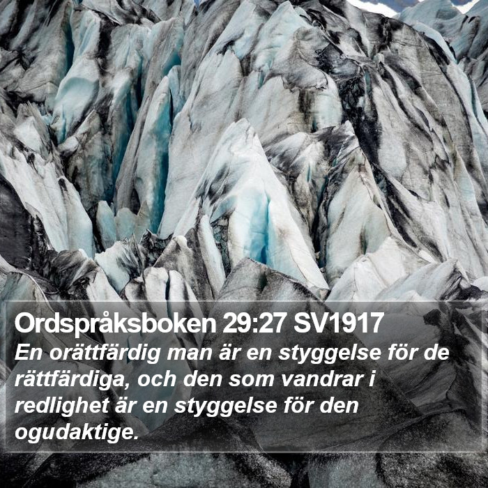 Ordspråksboken 29:27 SV1917 Bible Study