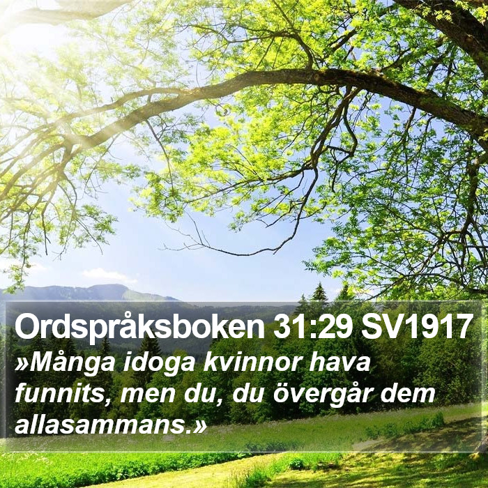 Ordspråksboken 31:29 SV1917 Bible Study