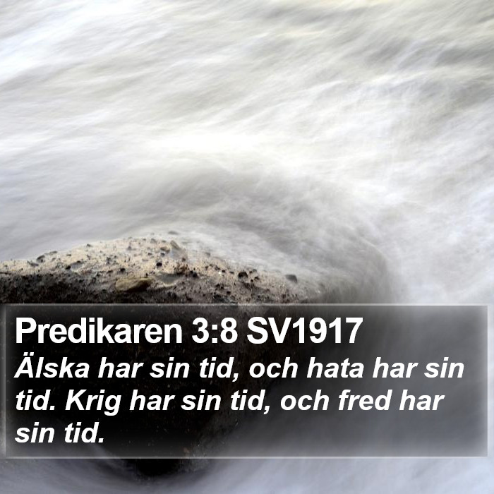 Predikaren 3:8 SV1917 Bible Study