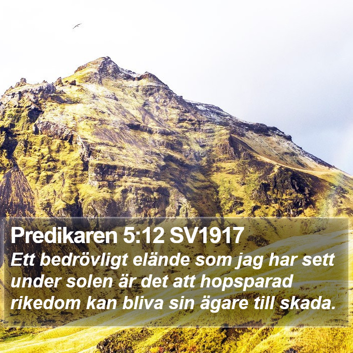 Predikaren 5:12 SV1917 Bible Study