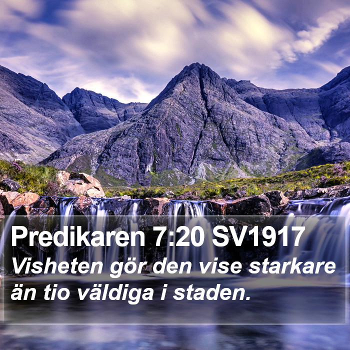 Predikaren 7:20 SV1917 Bible Study