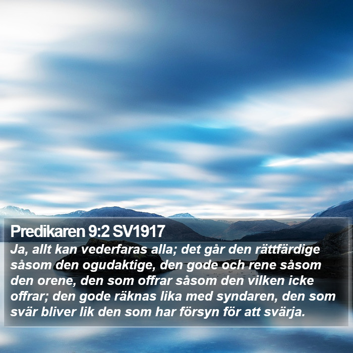 Predikaren 9:2 SV1917 Bible Study