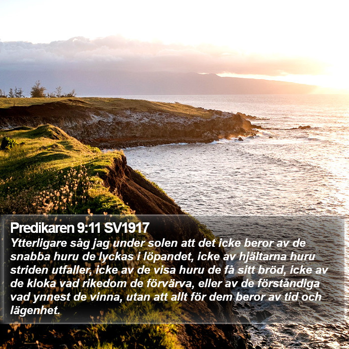 Predikaren 9:11 SV1917 Bible Study
