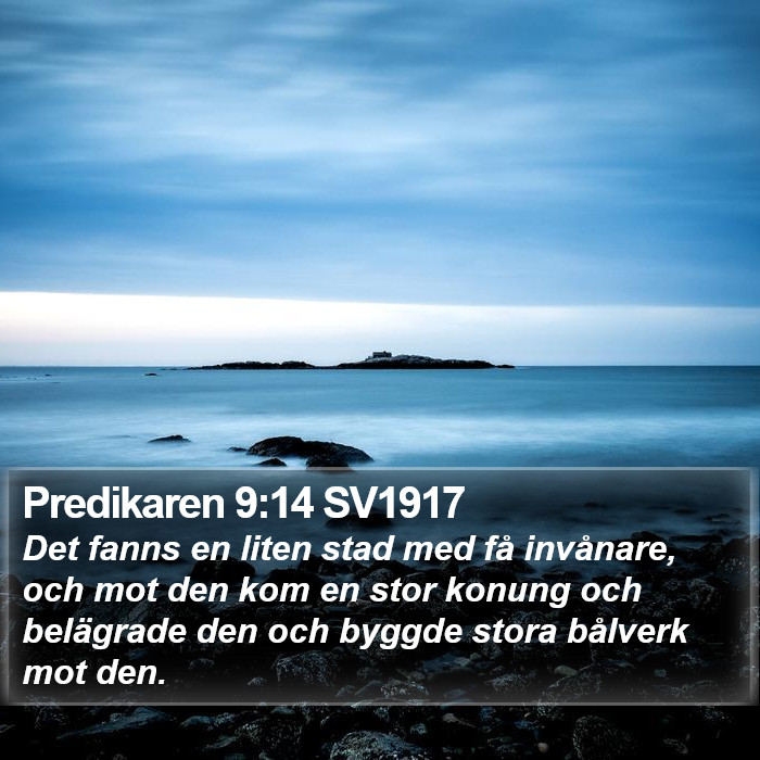 Predikaren 9:14 SV1917 Bible Study
