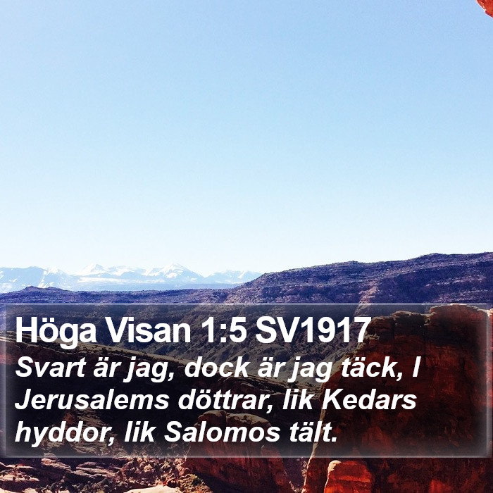 Höga Visan 1:5 SV1917 Bible Study