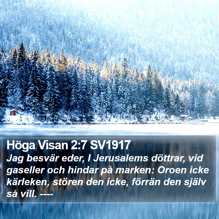 Höga Visan 2:7 SV1917 Bible Study