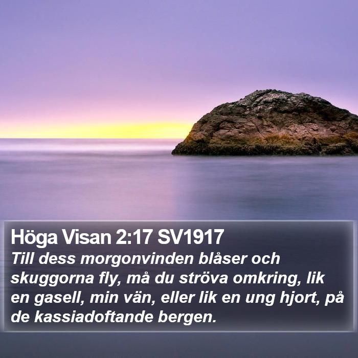 Höga Visan 2:17 SV1917 Bible Study