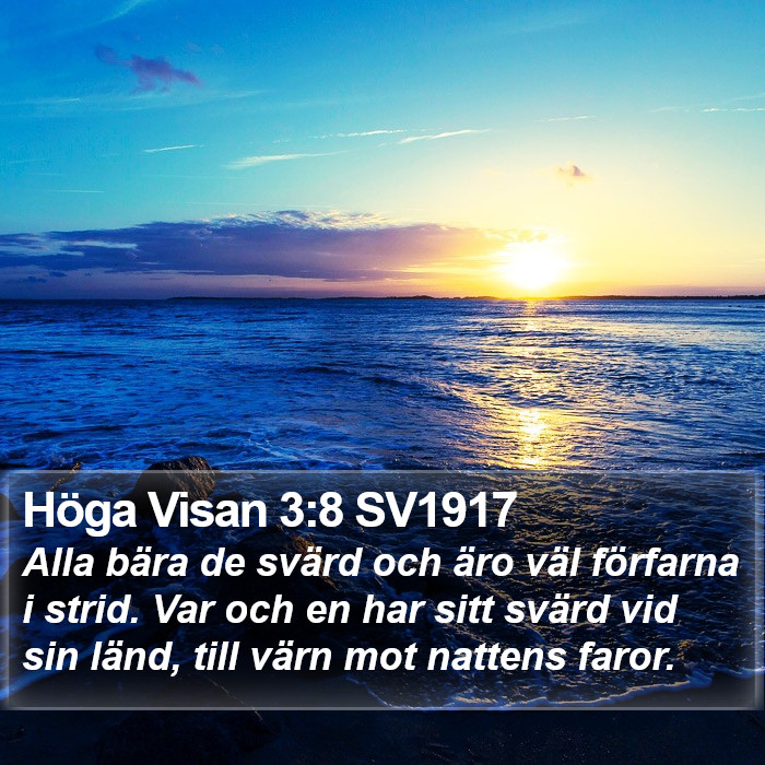 Höga Visan 3:8 SV1917 Bible Study