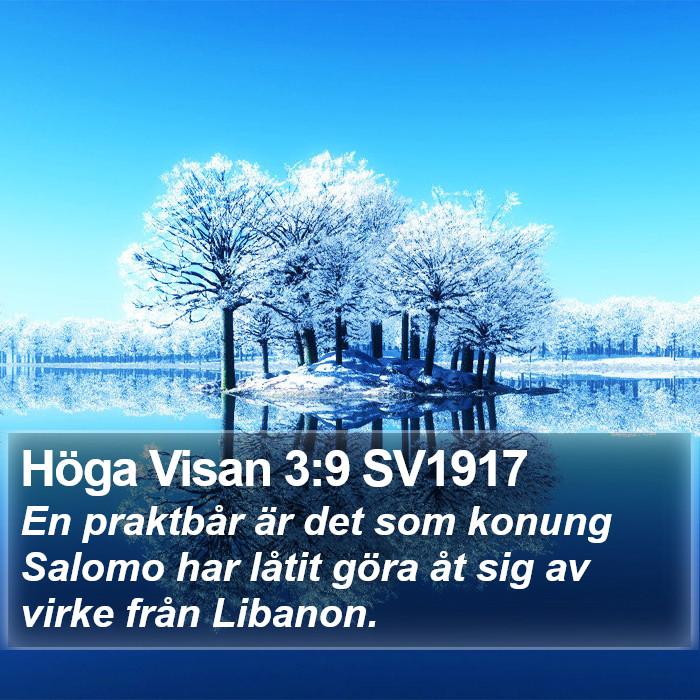 Höga Visan 3:9 SV1917 Bible Study