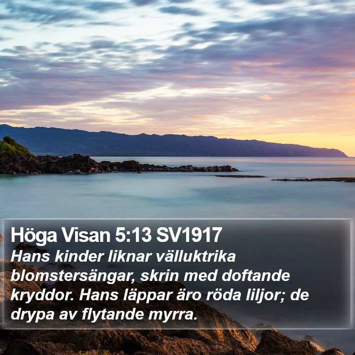 Höga Visan 5:13 SV1917 Bible Study