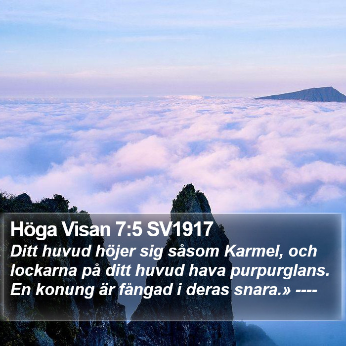 Höga Visan 7:5 SV1917 Bible Study
