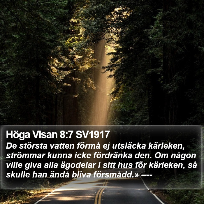 Höga Visan 8:7 SV1917 Bible Study