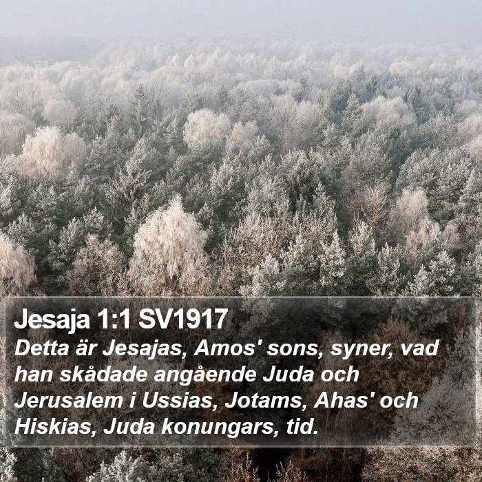 Jesaja 1:1 SV1917 Bible Study