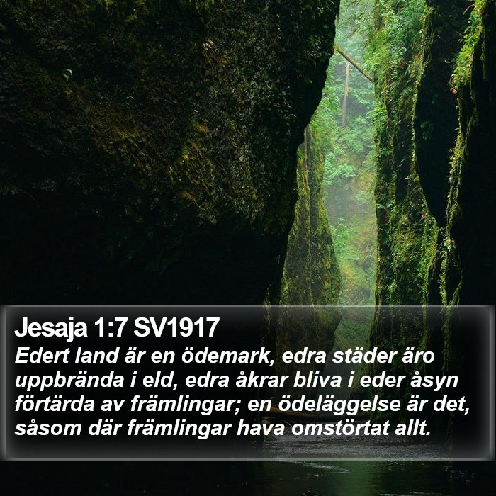 Jesaja 1:7 SV1917 Bible Study