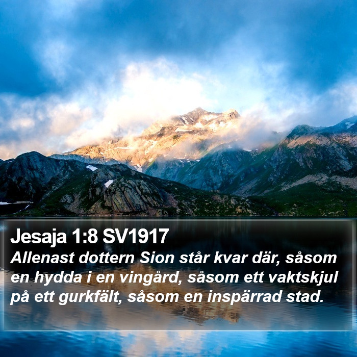 Jesaja 1:8 SV1917 Bible Study