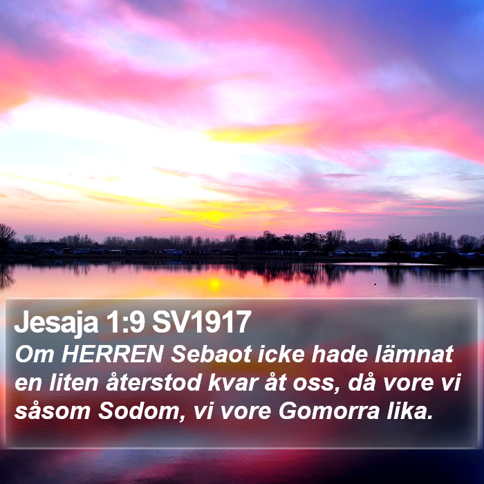 Jesaja 1:9 SV1917 Bible Study