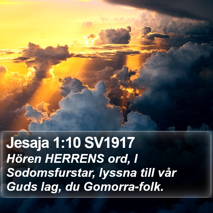 Jesaja 1:10 SV1917 Bible Study