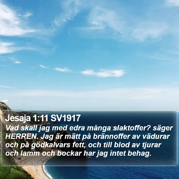 Jesaja 1:11 SV1917 Bible Study