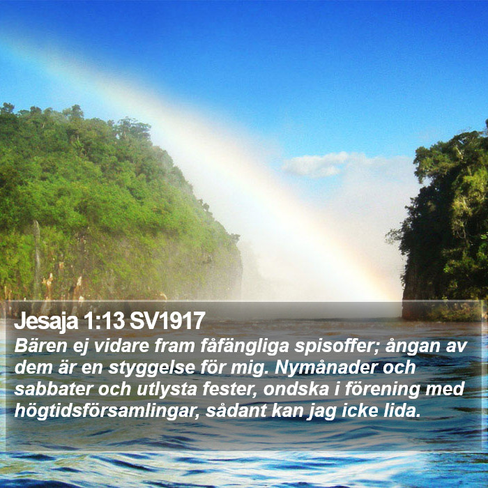 Jesaja 1:13 SV1917 Bible Study