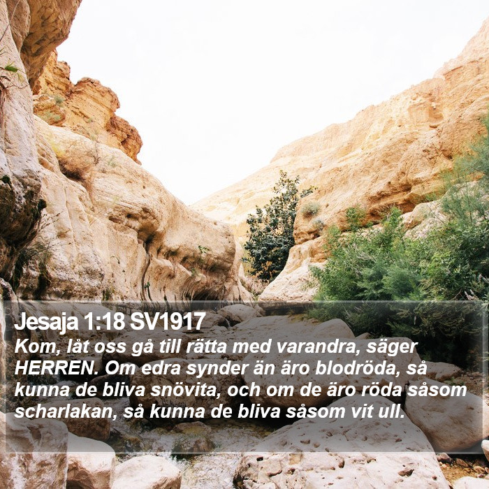 Jesaja 1:18 SV1917 Bible Study