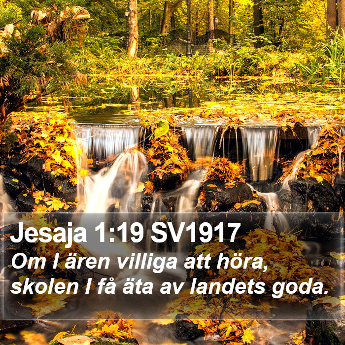 Jesaja 1:19 SV1917 Bible Study