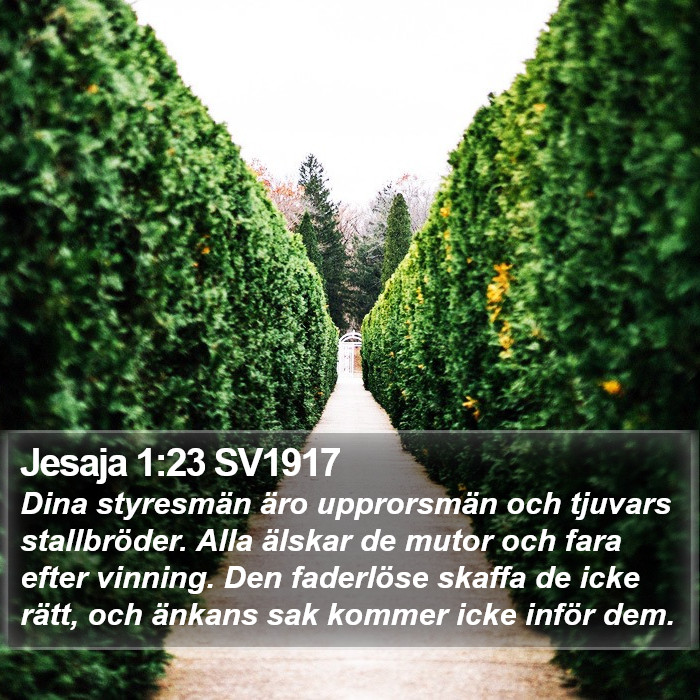 Jesaja 1:23 SV1917 Bible Study